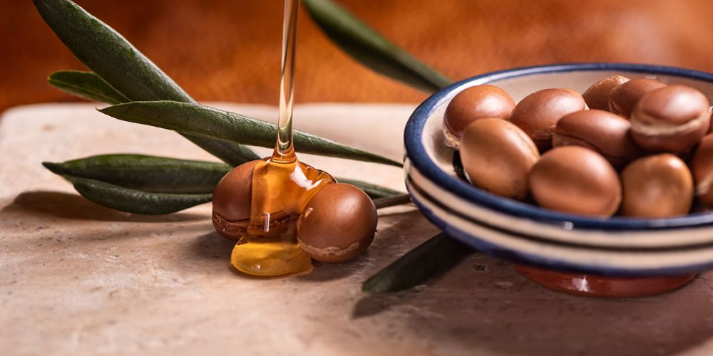 Argan oil hydrates and nourishes skin, hair, and nails, promoting smoothness and healthy growth